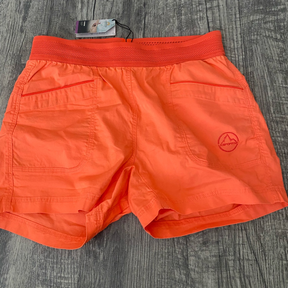 La Sportiva Orange Athletic Shorts Quick-Dry Lightweight- Climbing